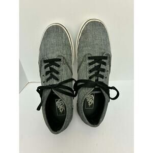 Vans Off The Wall Gray Canvas Lace-Up Sneakers Men’s / Women’s Casual Shoes Sz 9